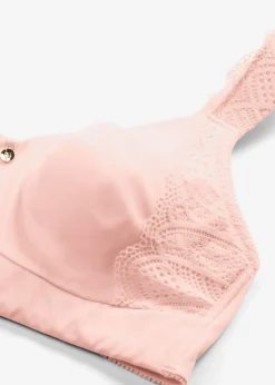 bonprix bonprix Sujetador suave sin aros con efecto reductor Rosa seda Discount