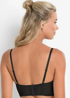 bonprix bonprix Sujetador tipo balconette de encaje Negro Sale
