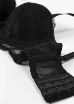 bonprix bonprix Sujetador tipo balconette de encaje Negro Sale