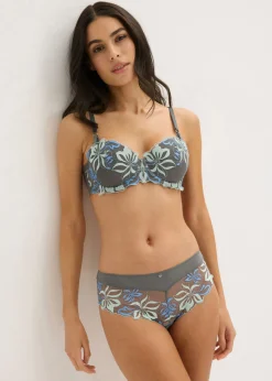 bonprix bonprix Sujetador tipo balconette con bordado delicado azul provenzal Sale