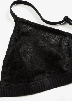 bonprix bonprix Sujetador triangular sin aros con canalé suave Negro Best