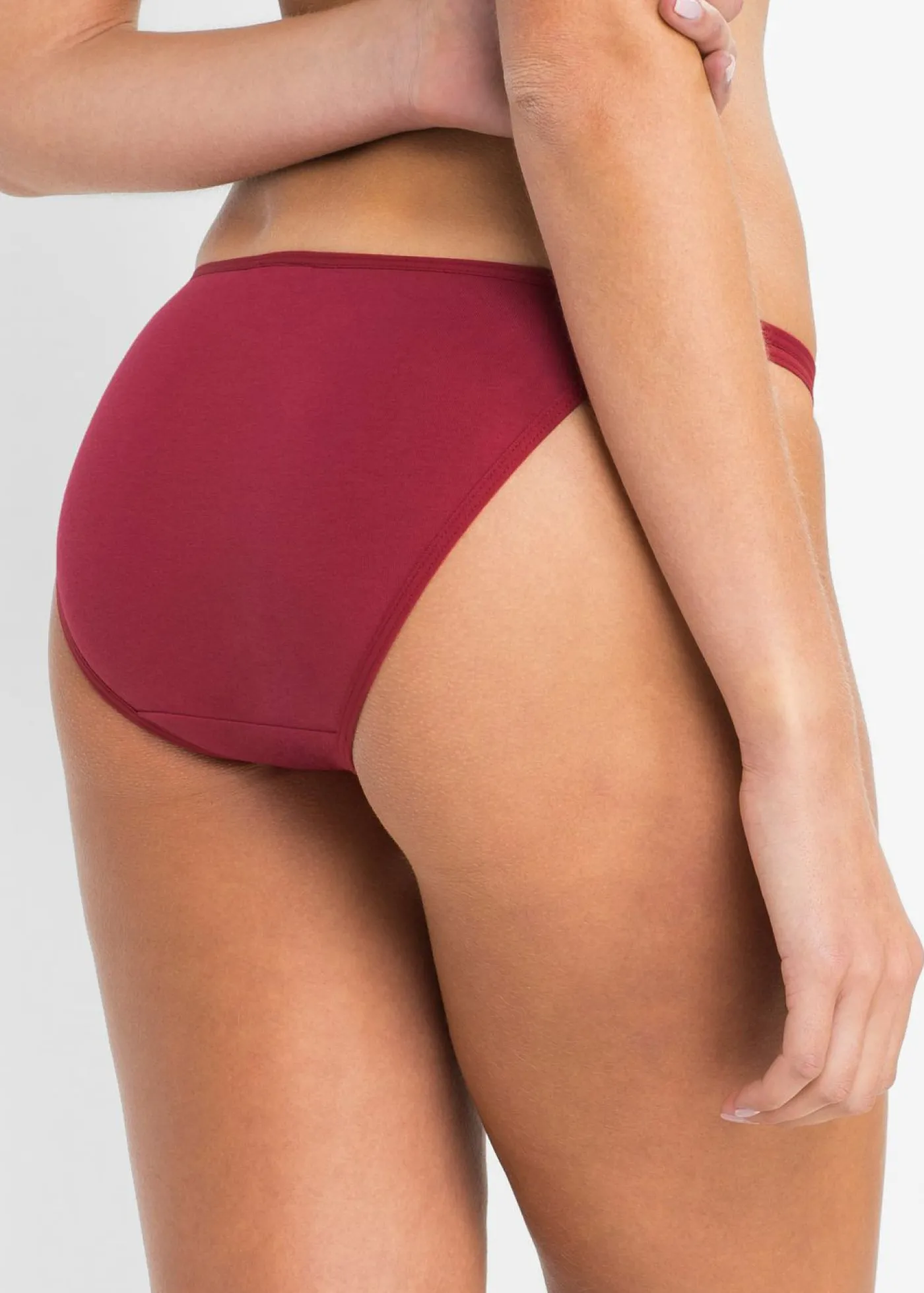 bonprix bonprix Tanga (6 unidades) Gris claro jaspeado/azul marino/rojo atardecer Sale