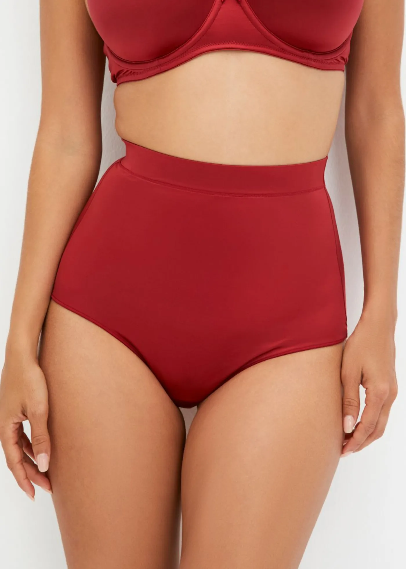 bonprix bonprix Tanga con efecto brillante y efecto moldeador ligero (2 unidades) negro+rojo atardecer Discount