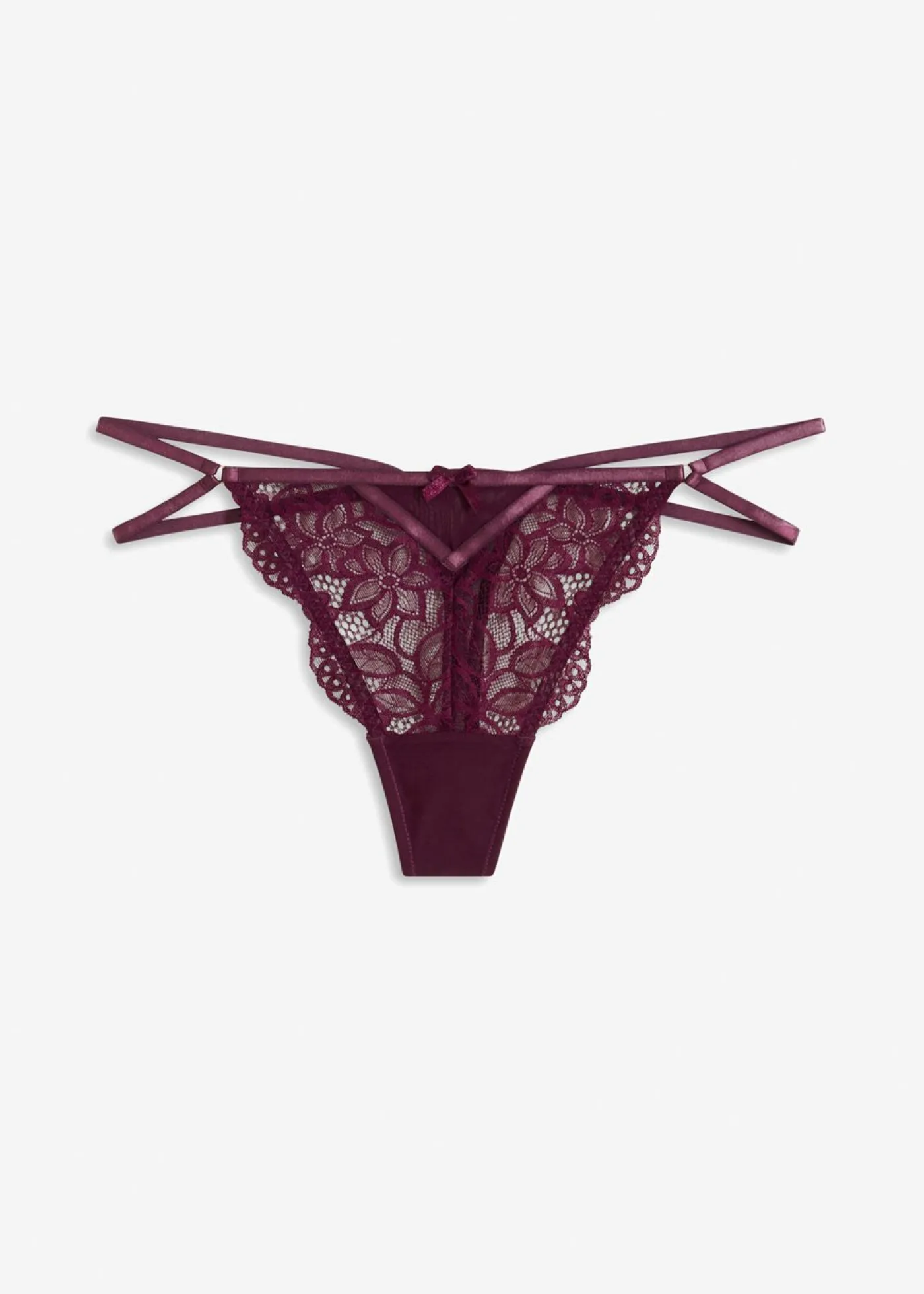 bonprix bonprix Tanga de encaje delicado morado intenso Online