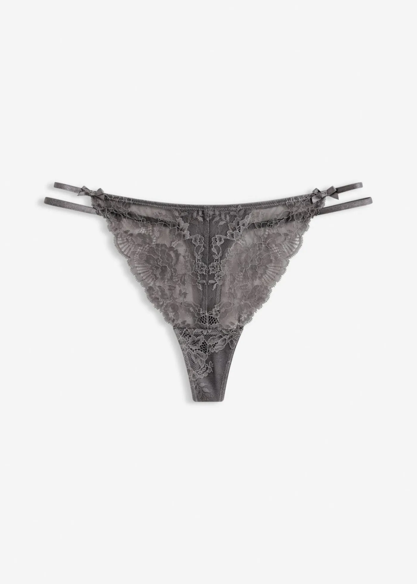 bonprix bonprix Tanga de encaje fino Gris granito Clearance