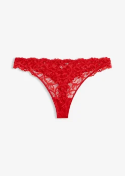 bonprix bonprix Tanga de encaje suave Rojo salsa Best