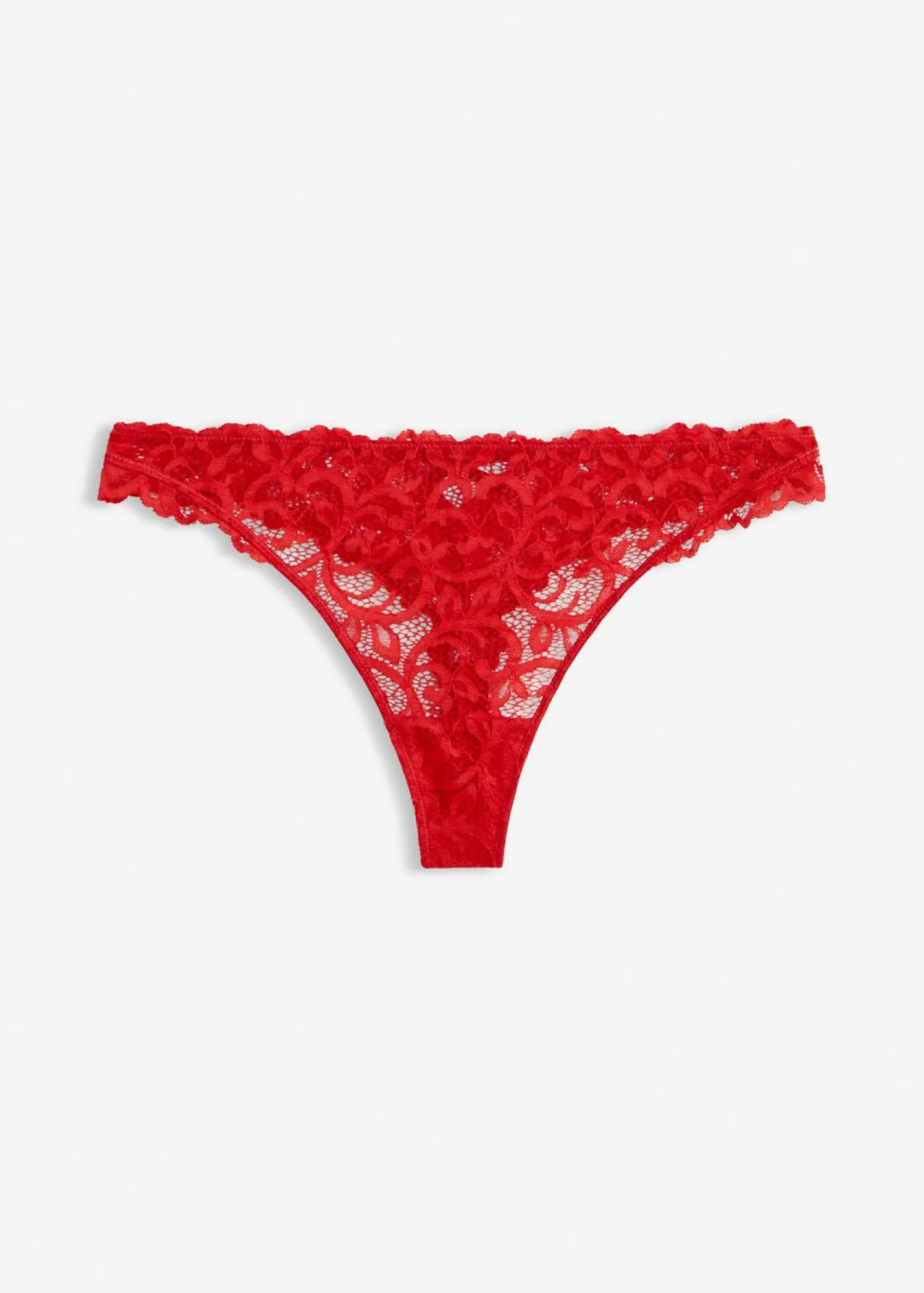 bonprix bonprix Tanga de encaje suave Rojo salsa Best