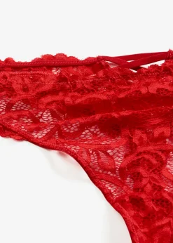 bonprix bonprix Tanga de encaje suave Rojo salsa Best