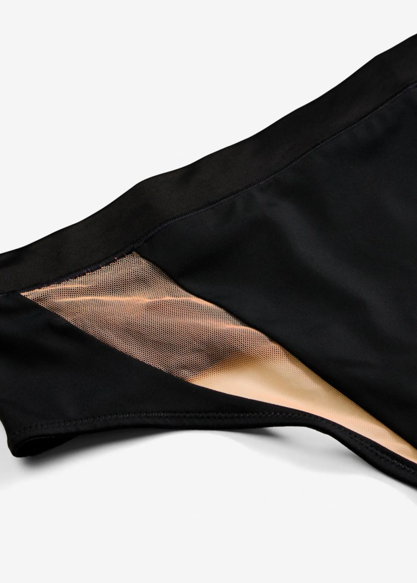 bonprix bonprix Tanga de talle alto con insertos transparentes negro-marrón claro Outlet