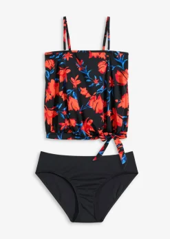 bonprix bonprix Tankini (2 piezas) Negro/rojo/azul de flores Sale