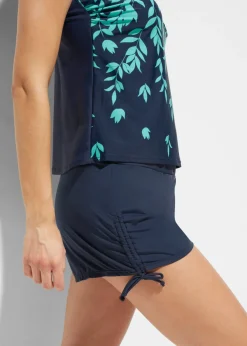 bonprix bonprix Tankini (2 piezas) con pantalón de baño azul marino con flores Online