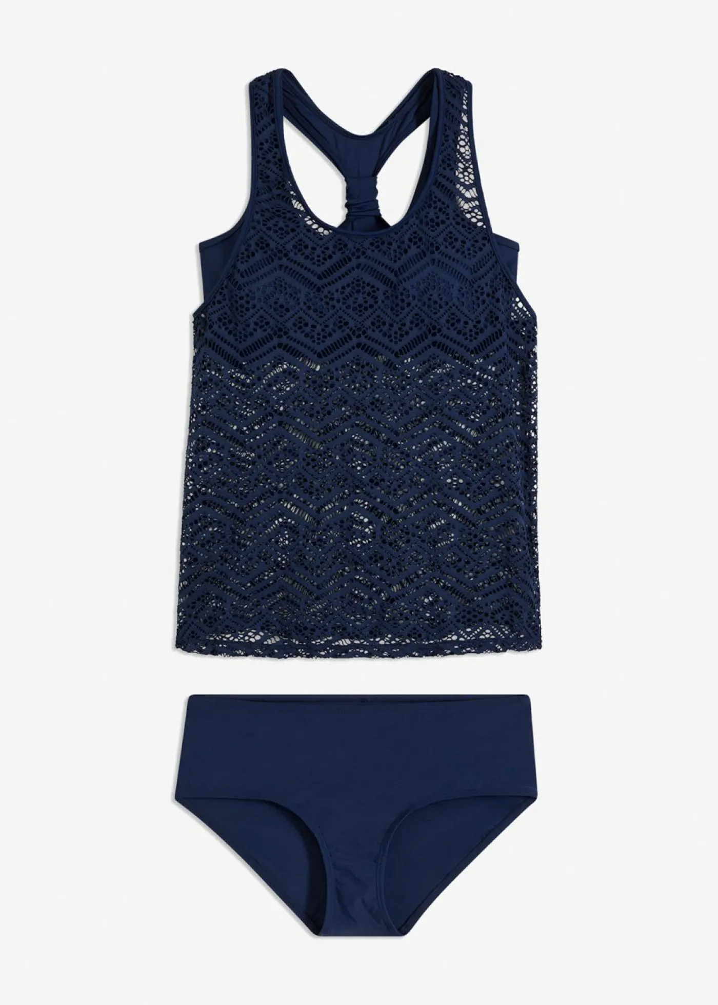 bonprix bonprix Tankini (2 piezas) de encaje Azul marino Hot
