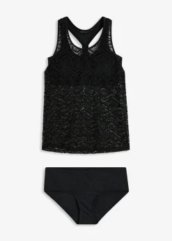 bonprix bonprix Tankini (2 piezas) de encaje Negro Outlet