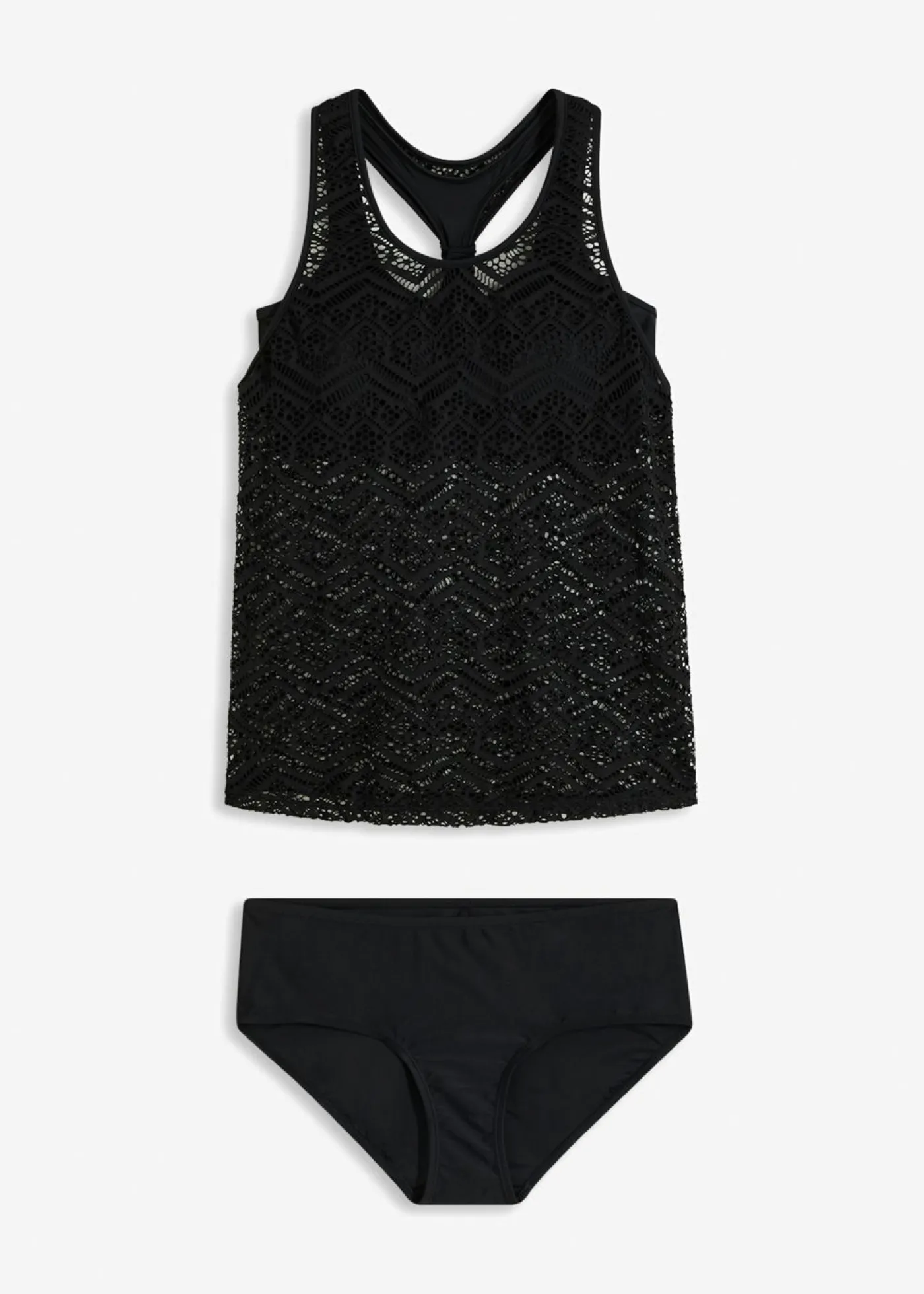 bonprix bonprix Tankini (2 piezas) de encaje Negro Outlet