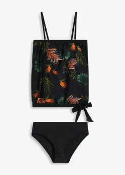 bonprix bonprix Tankini bandeau (2 piezas) con tirantes multiposición negro / verde floral Discount