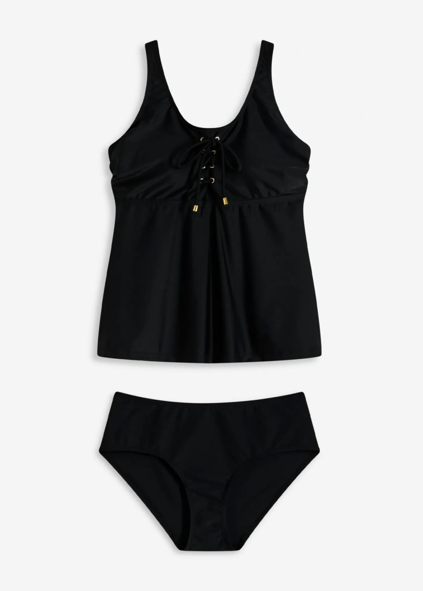 bonprix bonprix Tankini con cordones (2 piezas) Negro Clearance