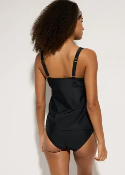 bonprix bonprix Tankini con cordones (2 piezas) Negro Clearance