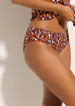 bonprix bonprix Tankini con cuello halter (2 piezas) con detalle de anilla estampado leo púrpura-marrón claro Sale
