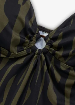bonprix bonprix Tankini con detalle de anilla (2 piezas) Caqui-negro Discount