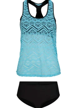bonprix bonprix Tankini con encaje elástico (2 piezas) turquesa Hot