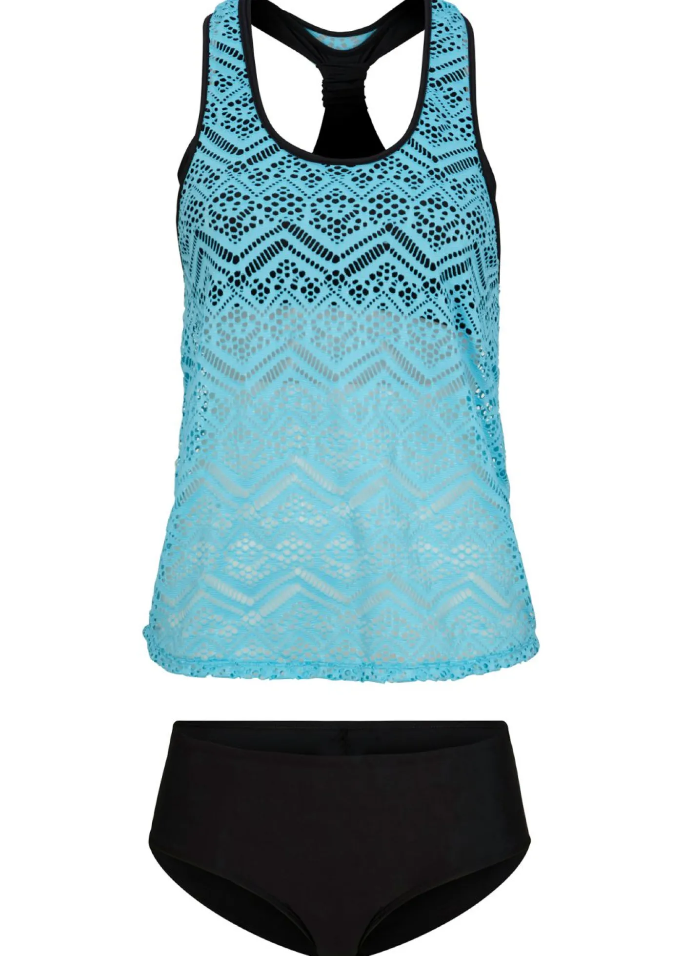 bonprix bonprix Tankini con encaje elástico (2 piezas) turquesa Hot