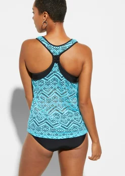 bonprix bonprix Tankini con encaje elástico (2 piezas) turquesa Hot