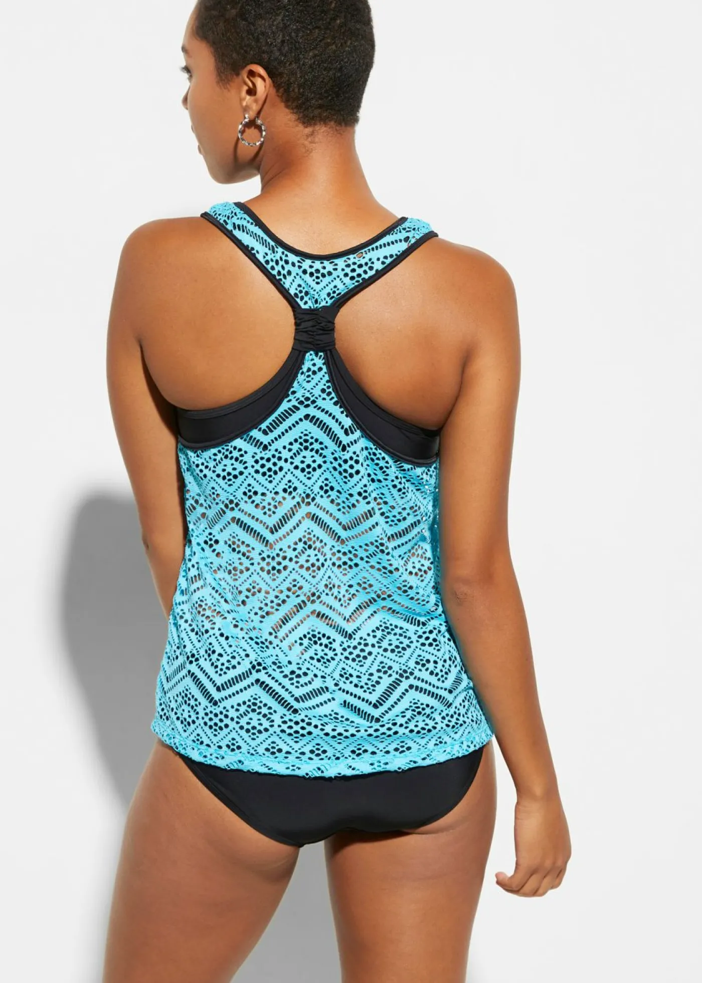 bonprix bonprix Tankini con encaje elástico (2 piezas) turquesa Hot