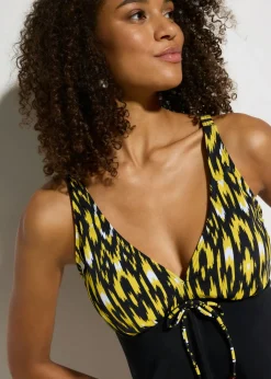 bonprix bonprix Tankini con tirantes anchos (2 piezas) Negro-amarillo