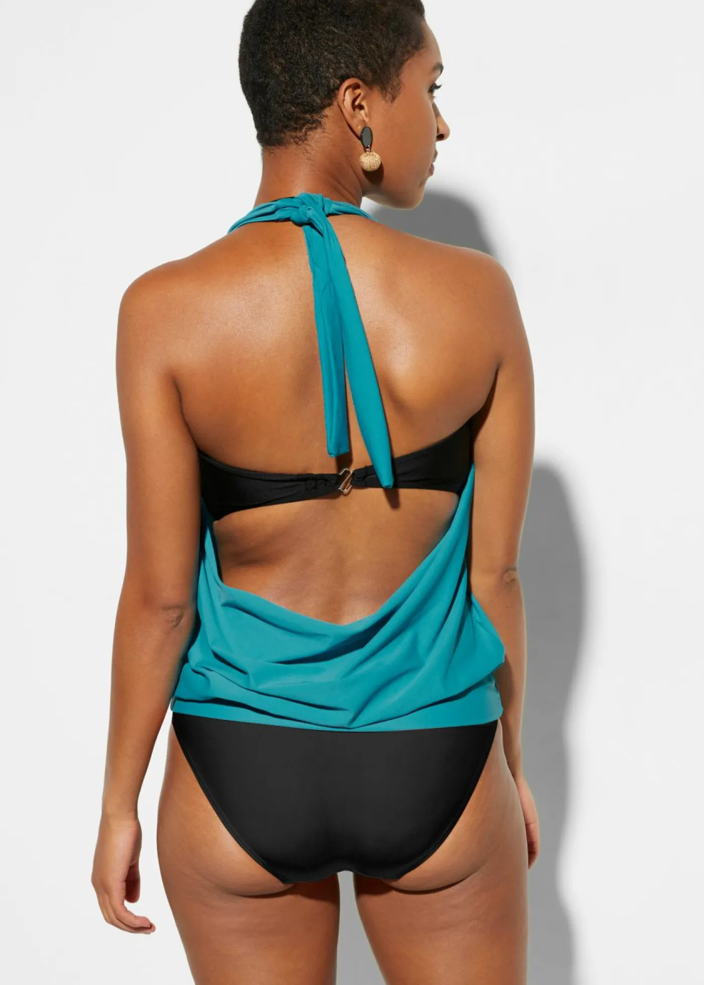 bonprix bonprix Tankini (juego de 3 piezas) Negro-azul claro
