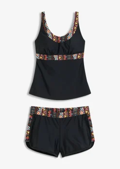 bonprix bonprix Tankini largo con pantalón de baño (2 piezas) Negro estampado Best