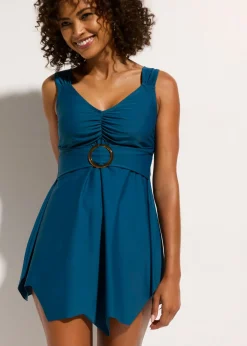 bonprix bonprix Tankini largo con tirantes anchos (2 piezas) Petróleo azul Sale