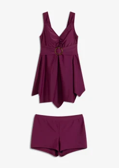 bonprix bonprix Tankini largo con tirantes anchos (2 piezas) Berenjena Clearance