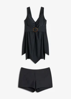bonprix bonprix Tankini largo con tirantes anchos (2 piezas) Negro Discount
