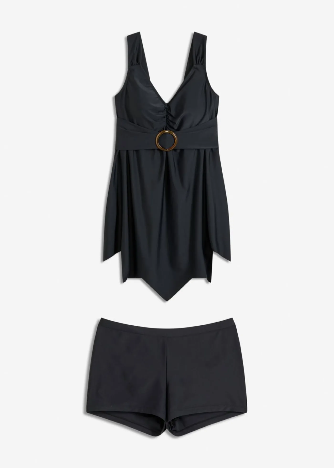 bonprix bonprix Tankini largo con tirantes anchos (2 piezas) Negro Discount