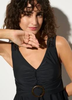 bonprix bonprix Tankini largo con tirantes anchos (2 piezas) Negro Discount