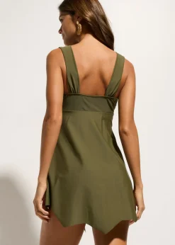 bonprix bonprix Tankini largo con tirantes anchos (2 piezas) Verde oliva oscuro Best