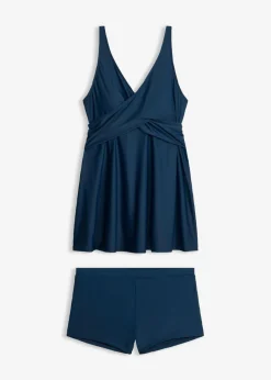 bonprix bonprix Tankini largo (2 piezas) con escote en V Azul almirante Hot