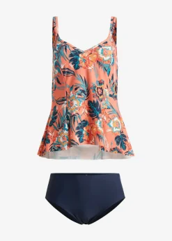 bonprix bonprix Tankini (2 piezas) con escote en V Naranja con flores Best