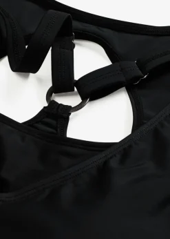 bonprix bonprix Tankini (3 piezas) con top tipo bandeau Negro New