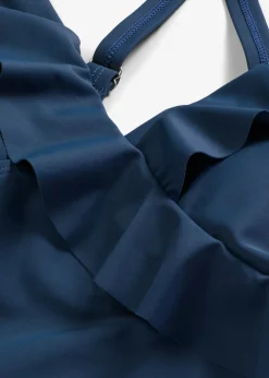 bonprix bonprix Tankini (2 piezas) con volante Azul almirante
