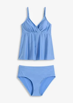 bonprix bonprix Tankini (2 piezas) de material brillante azul provenzal Sale