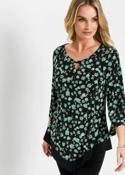 bonprix bonprix Túnica verde pálido / gris claro. con flores Best
