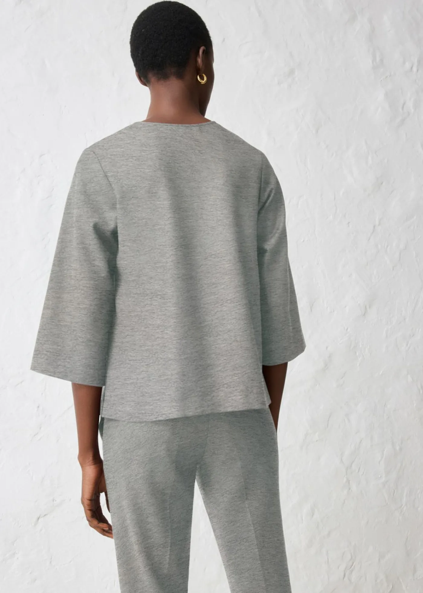 bonprix bonprix Túnica con lana Gris jaspeado Outlet