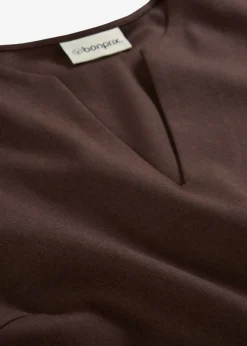 bonprix bonprix Túnica con lana Marrón oscuro Online