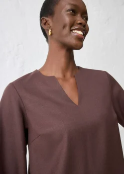 bonprix bonprix Túnica con lana Marrón oscuro Online
