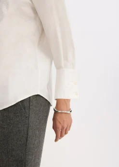 bonprix bonprix Túnica con lentejuelas Blanco lana Outlet