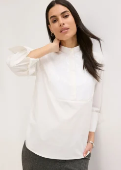 bonprix bonprix Túnica con lentejuelas Blanco lana Outlet