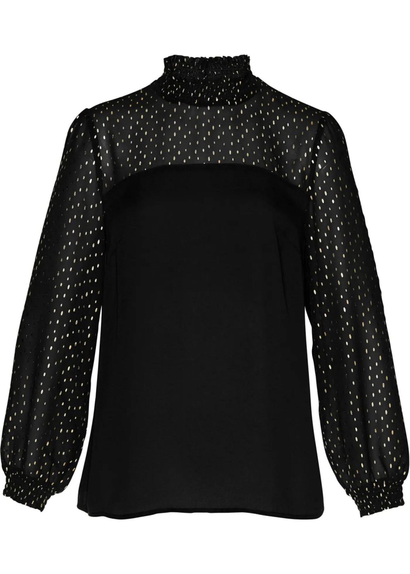 bonprix bonprix Túnica de gasa Negro-beige Sale