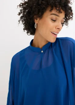 bonprix bonprix Túnica de gasa azul genciana Online