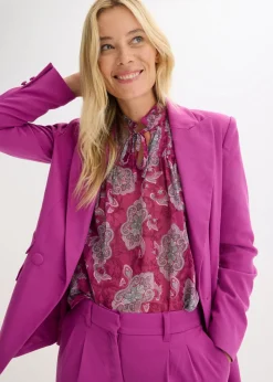 bonprix bonprix Túnica de gasa con patrón paisley fucsia oscuro-hierbabuena-rosa orquídea New